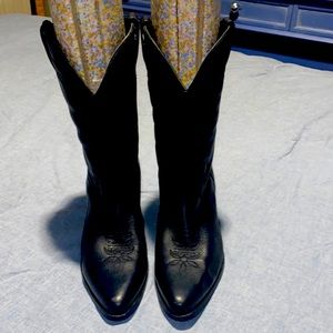 Dingo Western Black Leather Boots EVC Size 10 M